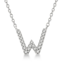 White Gold Initial Necklace
