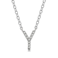 White Gold Initial Necklace