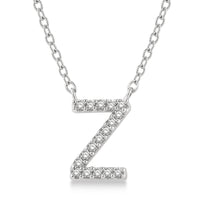 White Gold Initial Necklace