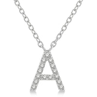 White Gold Initial Necklace