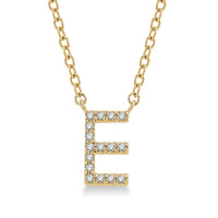 Yellow Gold Initial Necklace
