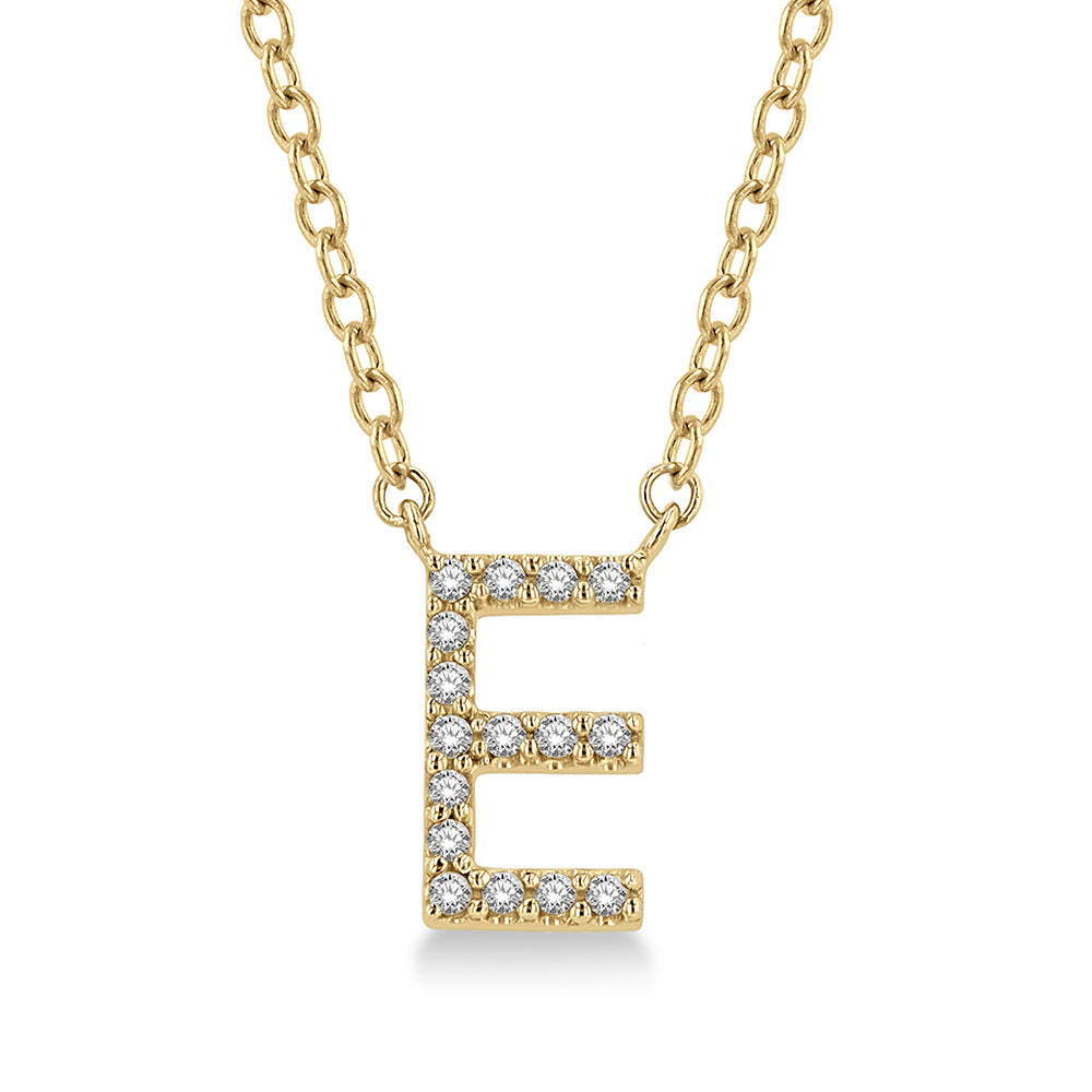 Yellow Gold Initial Necklace