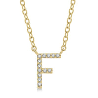 Yellow Gold Initial Necklace