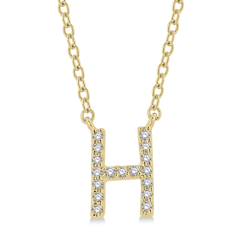 Yellow Gold Initial Necklace