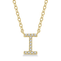 Yellow Gold Initial Necklace