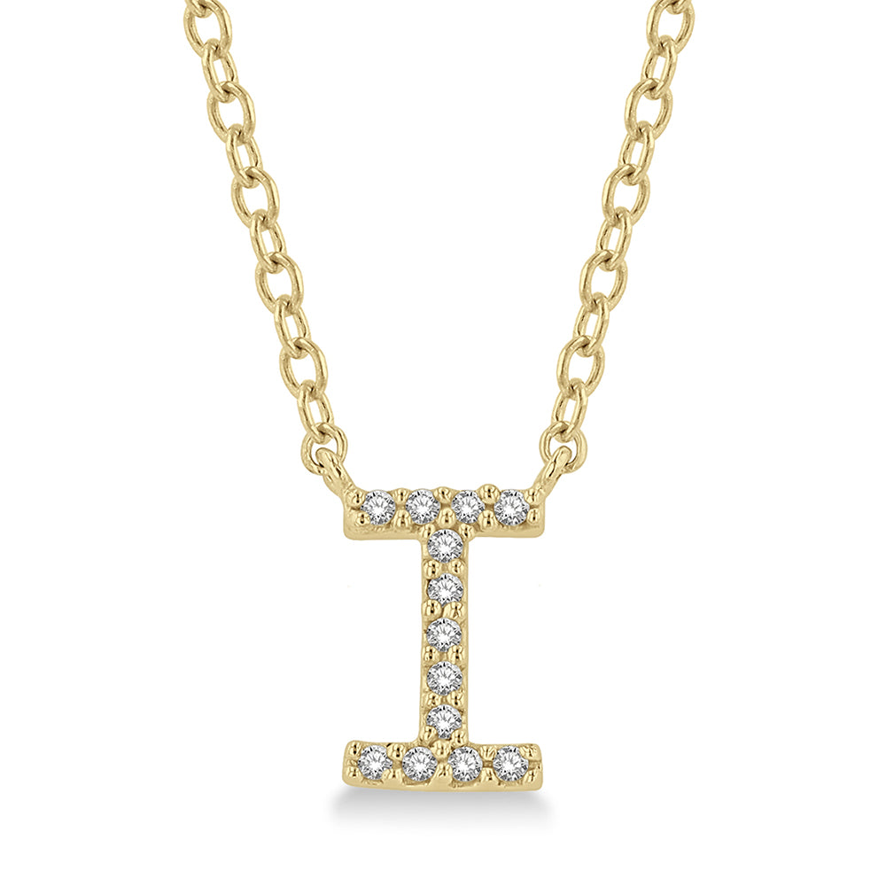 Yellow Gold Initial Necklace