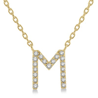 Yellow Gold Initial Necklace