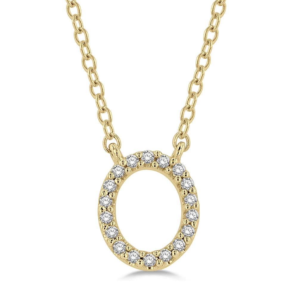 Yellow Gold Initial Necklace