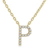 Yellow Gold Initial Necklace