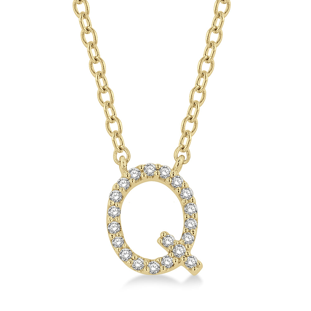 Yellow Gold Initial Necklace
