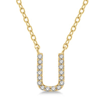 Yellow Gold Initial Necklace