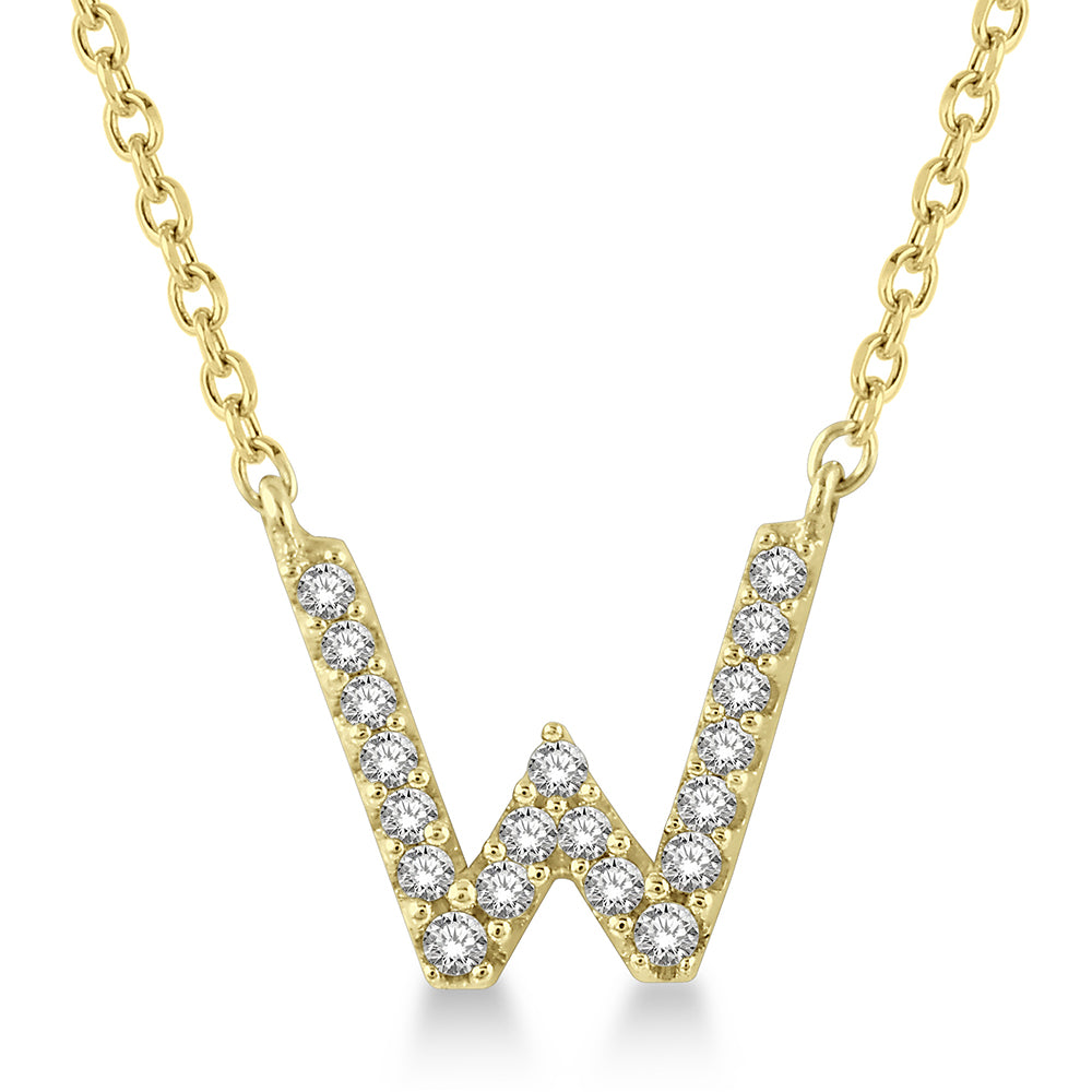 Yellow Gold Initial Necklace