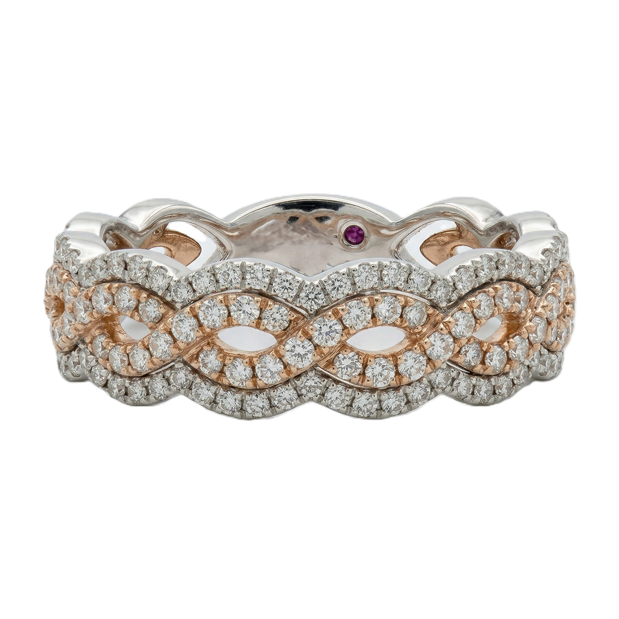 Love Story® Woven 4-Row Diamond Band