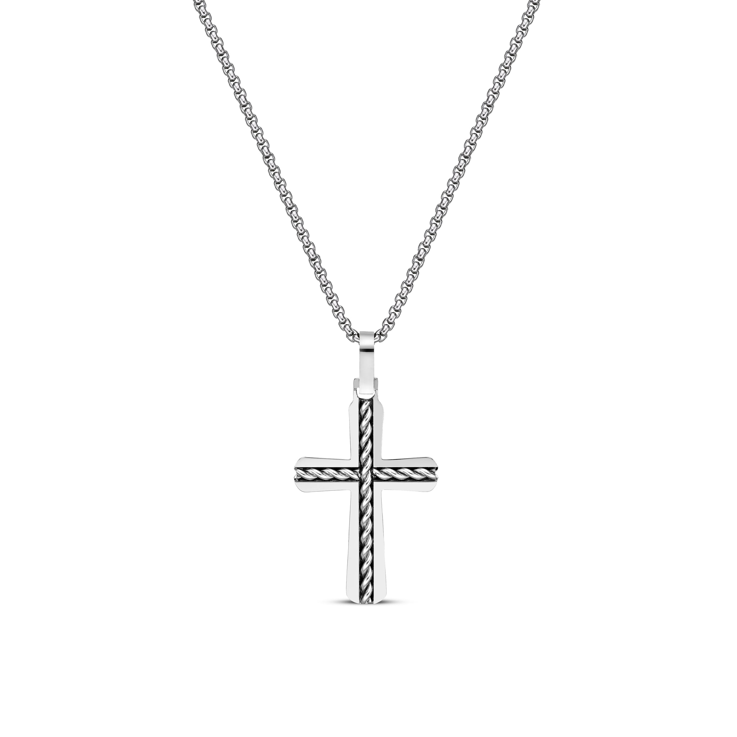 Center Twist Cross Pendant