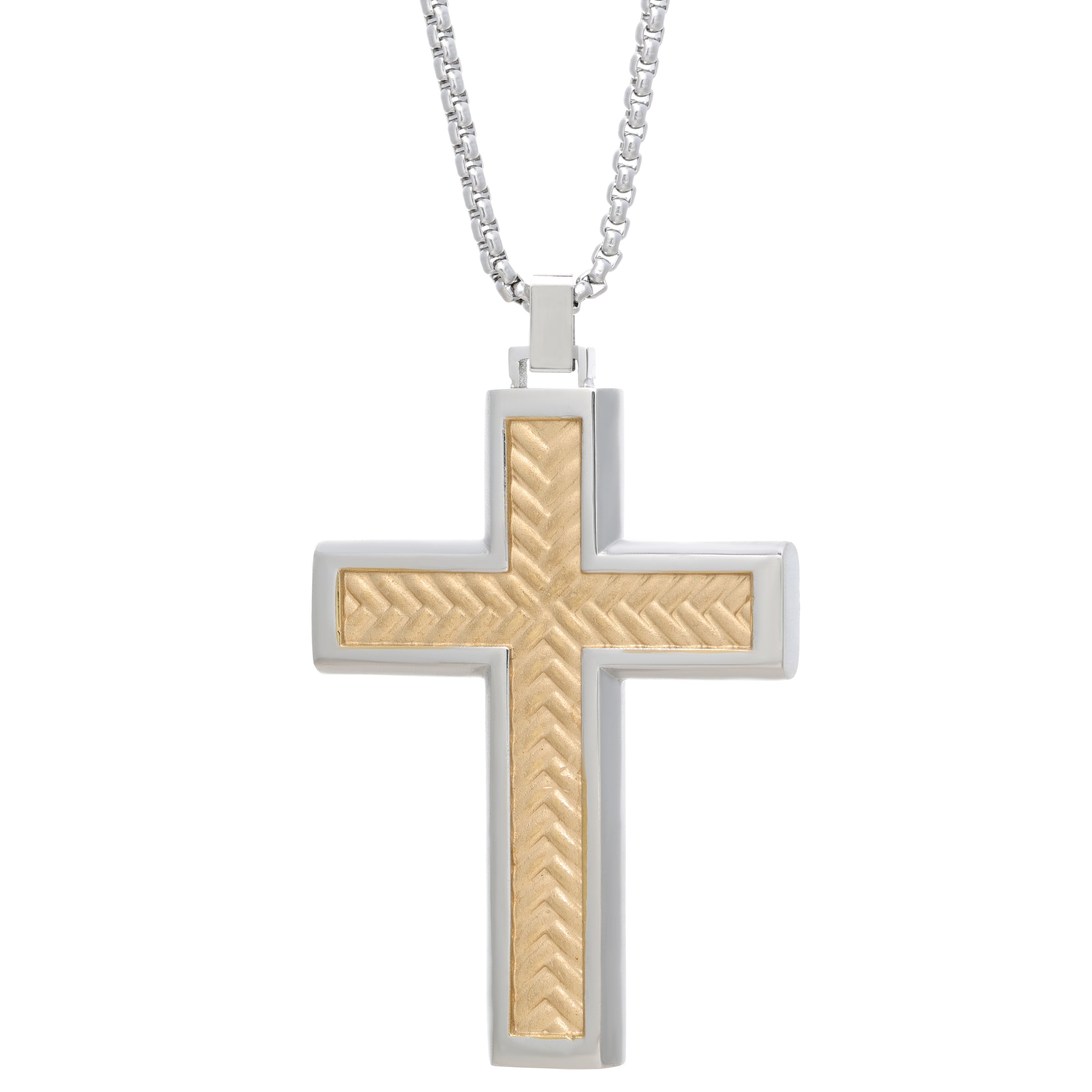 Braided Finish Cross Pendant