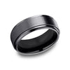 Benchmark® Satin Finish Black Titanium Men's Band