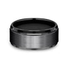 Benchmark® Satin Finish Black Titanium Men's Band