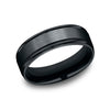 Benchmark® Satin Finish Black Cobalt Men's Band
