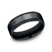 Benchmark® Satin Finish Black Cobalt Men's Band