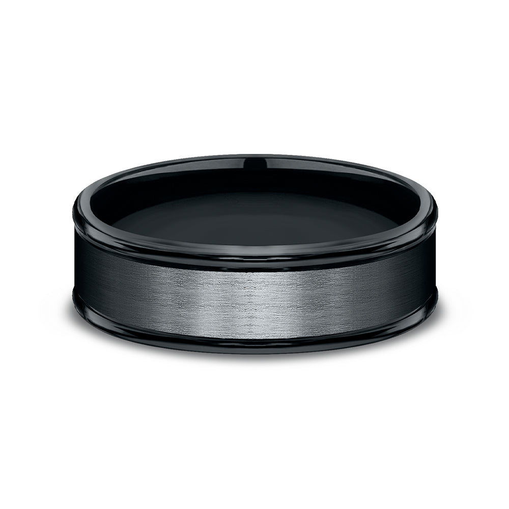 Benchmark® Satin Finish Black Cobalt Men's Band