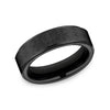 Benchmark® Wave Finish Black Titanium Men's Band