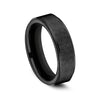 Benchmark® Wave Finish Black Titanium Men's Band