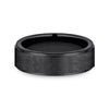 Benchmark® Wave Finish Black Titanium Men's Band