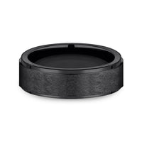 Benchmark® Wave Finish Black Titanium Men's Band