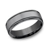 Benchmark® Satin Finish Black Tantalum Men's Band