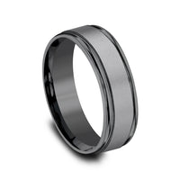 Benchmark® Satin Finish Black Tantalum Men's Band