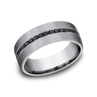 Benchmark® Black Diamond Grey Tantalum Men's Band