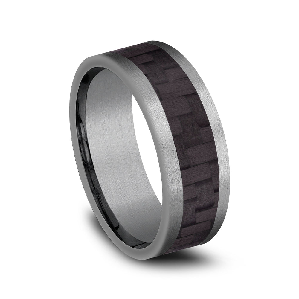 Benchmark® Carbon Fiber Inlay Men's Band