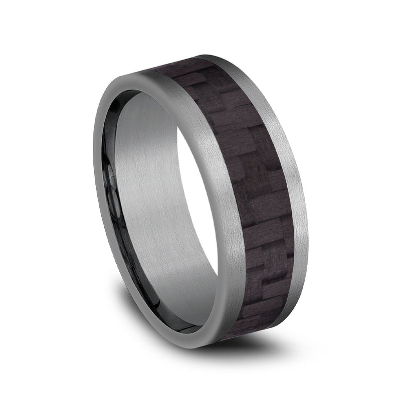 Benchmark® Carbon Fiber Inlay Men's Band