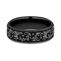 Benchmark® Midnight Scroll Titanium Band