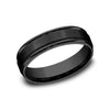 Benchmark® Satin Finish Black Titanium Men's Band