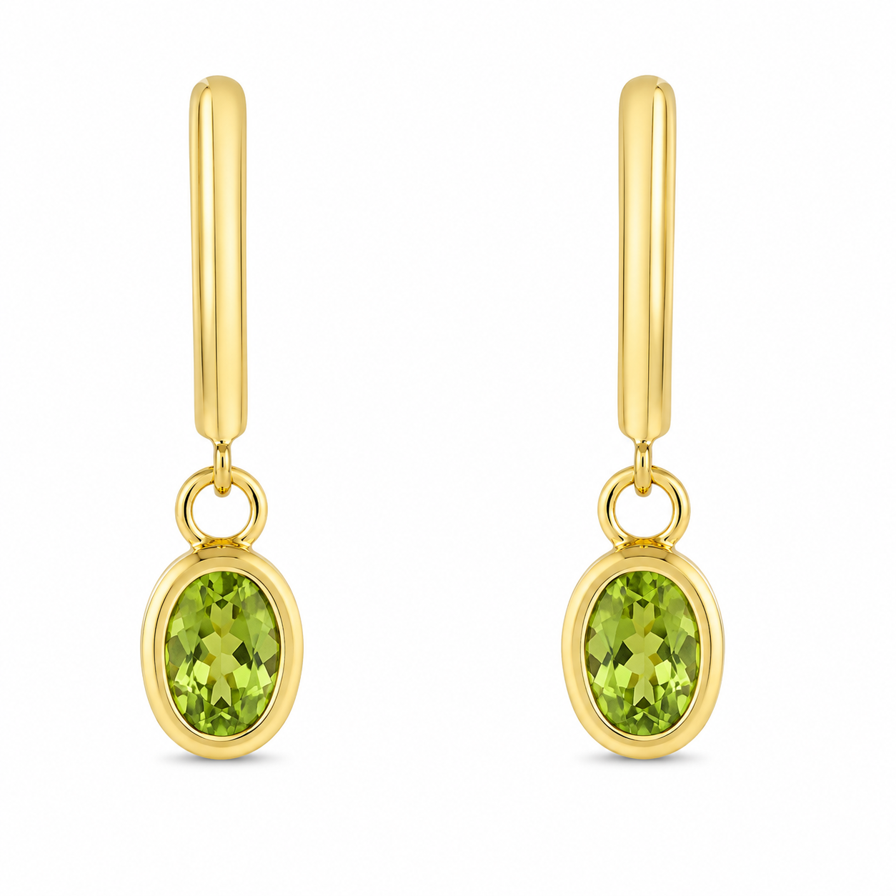 Golden Grove Peridot Drop Earrings