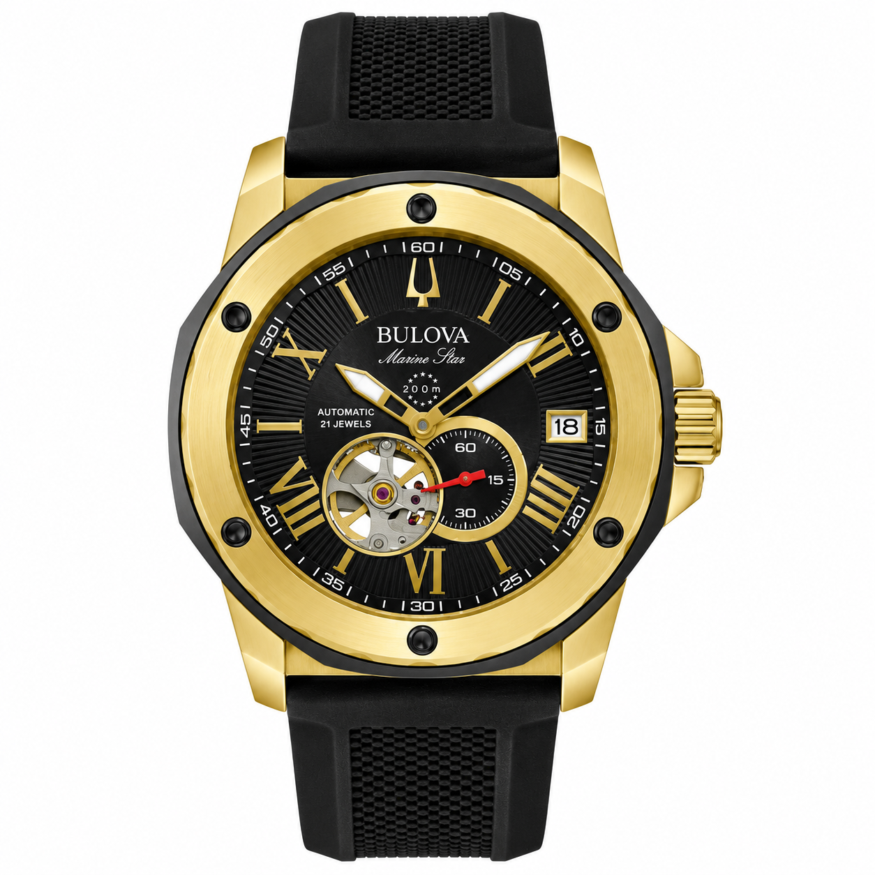 Bulova Black Heartbeat Marine Star Series A Men's Watch