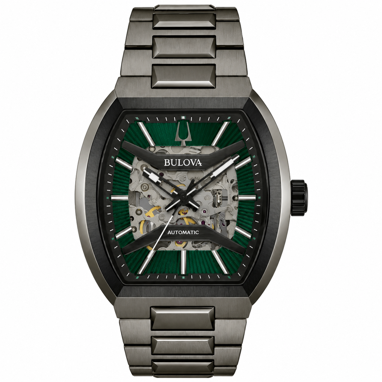 Bulova Green Skeleton Movement Maquina Men's Watch