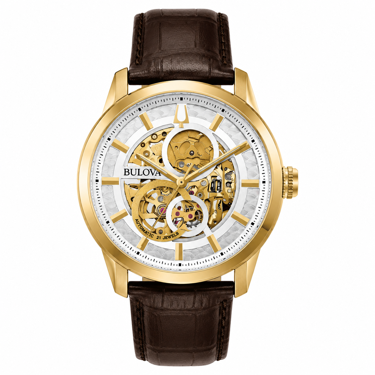 Bulova White Exhibition Automatic Sutton Men's Watch