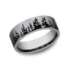 Benchmark® Flat Edge Tree Line Silhouette Men's Band