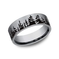Benchmark® Flat Edge Tree Line Silhouette Men's Band
