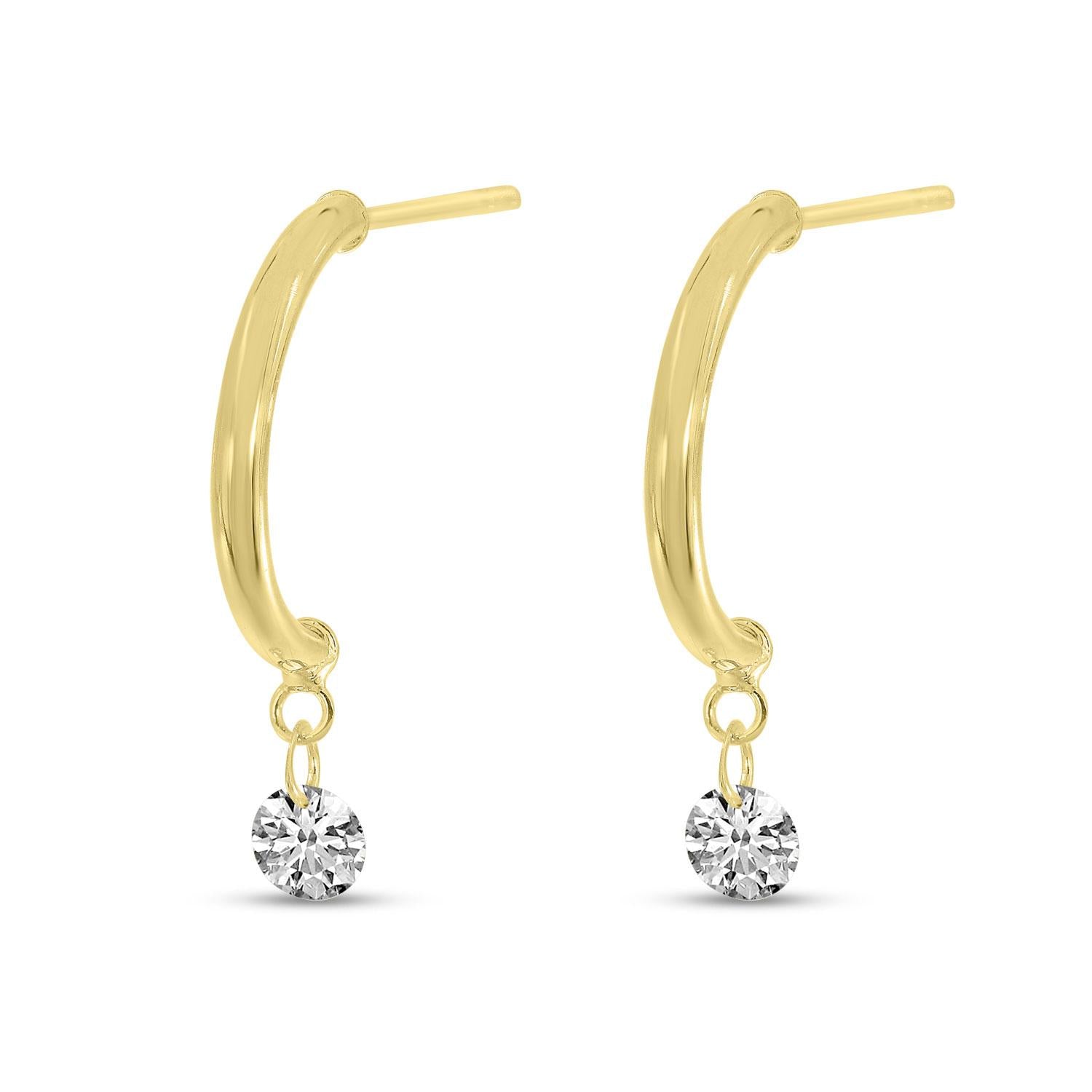 Dashing Diamond Dropfire Half Huggie Earrings