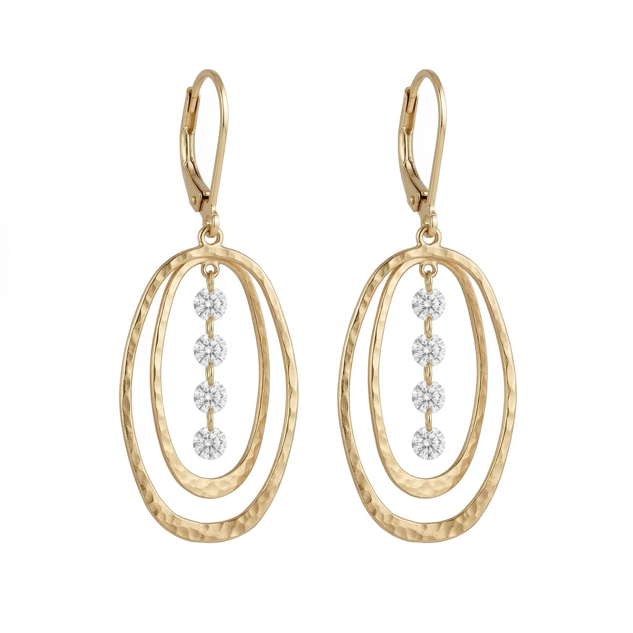 Diamond Cascade Drop Earrings