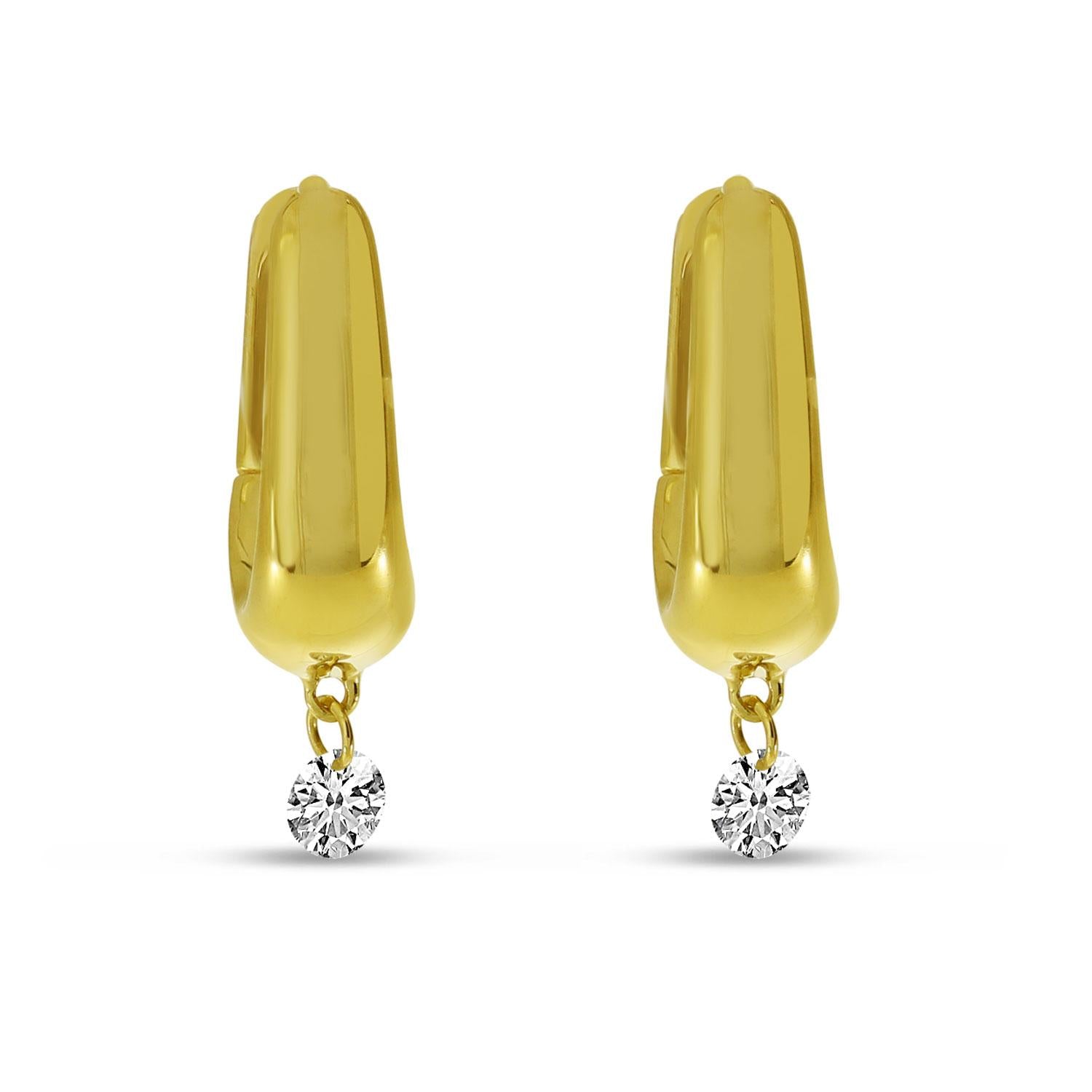 Dashing Diamond Glow Drop Huggie Earrings