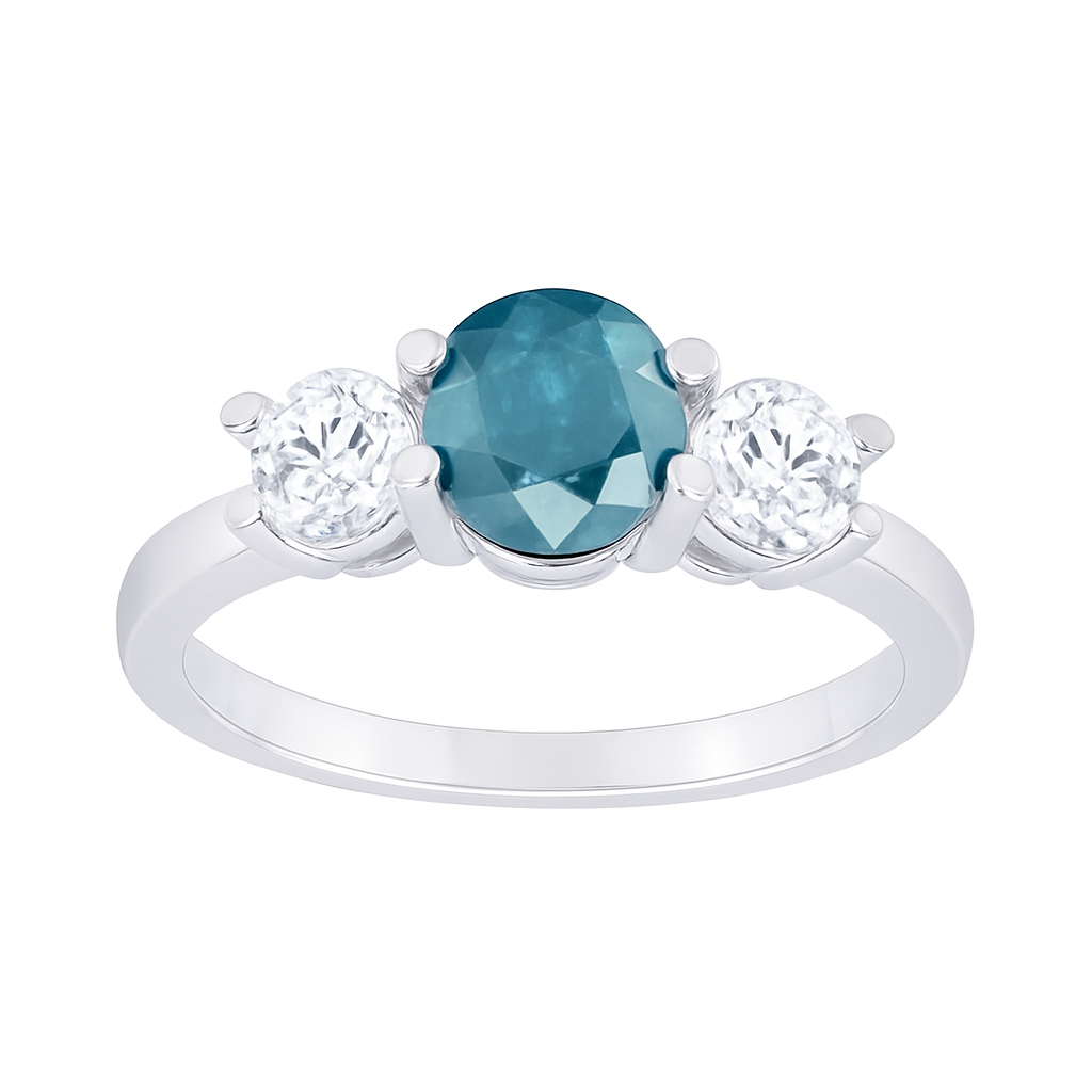 Two Hearts® Blue Haven Round Diamond Ring
