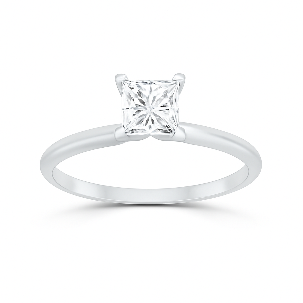 Refined Glow Princess Cut Diamond Solitaire