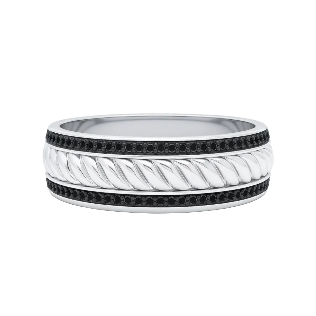 Black Horizon Diamond Band