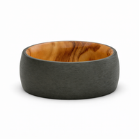 Heavy Stone® Olive Wood Zirconium Men's Band