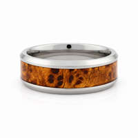 Heavy Stone® Burl Wood Tungsten Men's Band