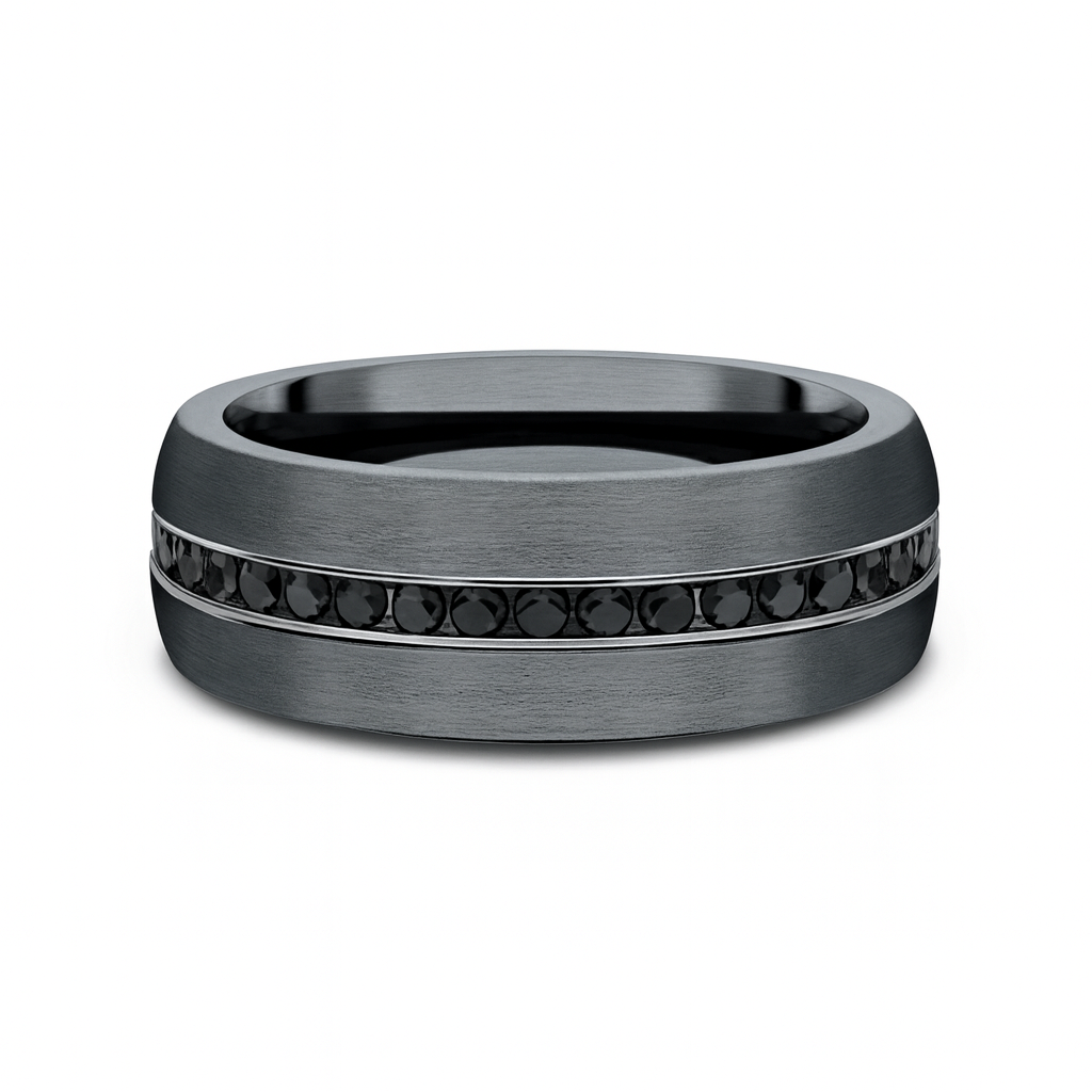 Benchmark® Black Diamond Black Tantalum Men's Band